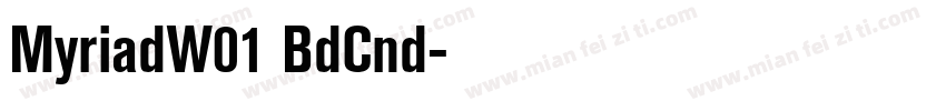 MyriadW01 BdCnd字体转换